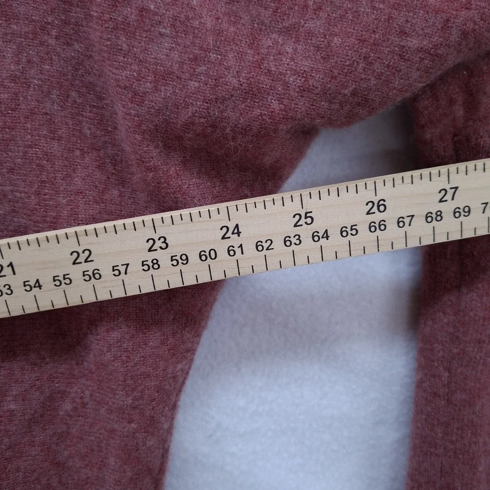 Garnet Hill Essential Cashmere Sweater Size S Pullover V Neck Dolman Sleeve Rose